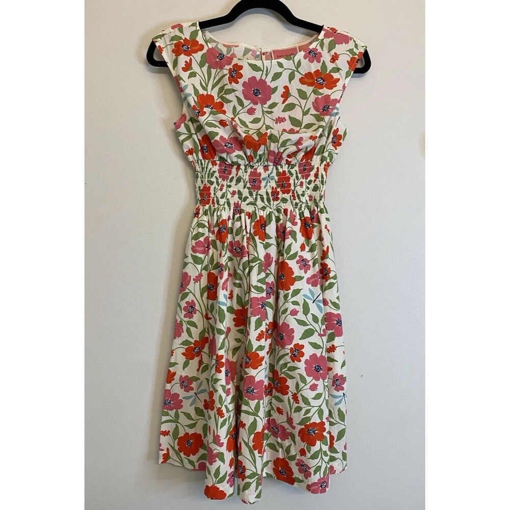 NWT Kate Spade Bold Garden Bloom Blare Dress Sz 0 Red Floral Fit & Flare Spring